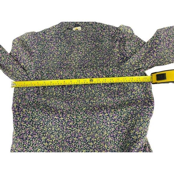 Boden Womens Smocked Yoke Dress UK 12 US 8 Multi Floral Puff Sleeve D0401 NWT - Picture 11 of 14